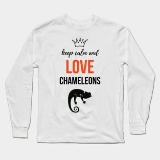Keep Calm And Love Chameleons Long Sleeve T-Shirt